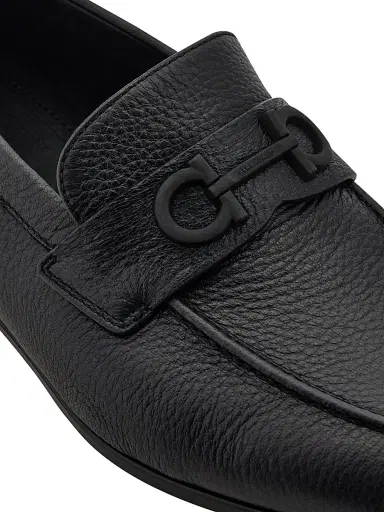 FERRAGAMO Men's Gancini Leather Loafers - Nero | Thumbnail 6 FERRAGAMO Men's Gancini Leather Loafers - Nero | Thumbnail 6
