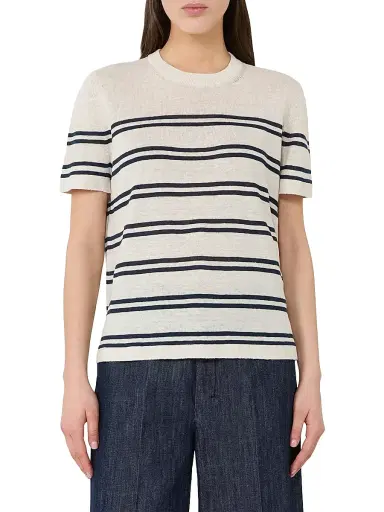 Max Mara Women's Pure Linen Yarn Sweater - White - Size Small | Thumbnail 3 Max Mara Women's Pure Linen Yarn Sweater - White - Size Small | Thumbnail 3