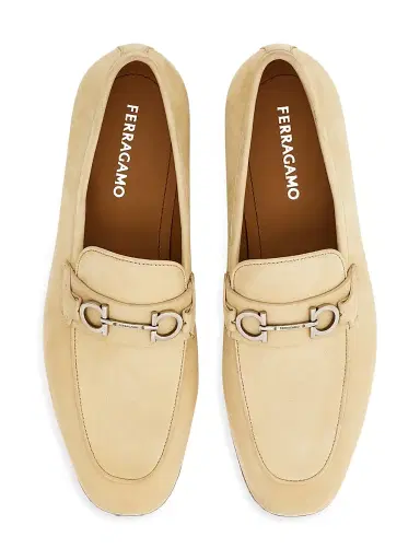 Ferragamo Men's Balty Suede Gancini Loafers | Thumbnail 4 Ferragamo Men's Balty Suede Gancini Loafers | Thumbnail 4