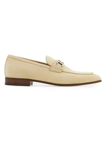 Ferragamo Men's Balty Suede Gancini Loafers | Thumbnail 1 Ferragamo Men's Balty Suede Gancini Loafers | Thumbnail 1