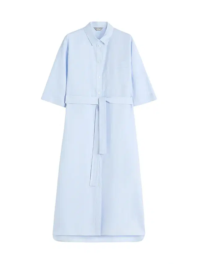 MM Max Mara Women's Washed Linen Shirt Dress - Sky Blue