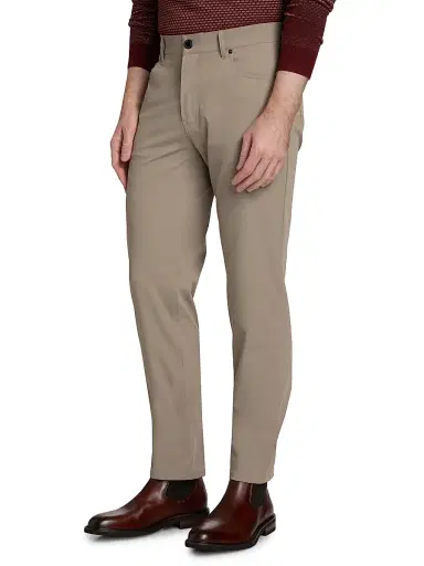 Emporio Armani Men's Stretch Tech Five-Pocket Pants - Beige | Thumbnail 4