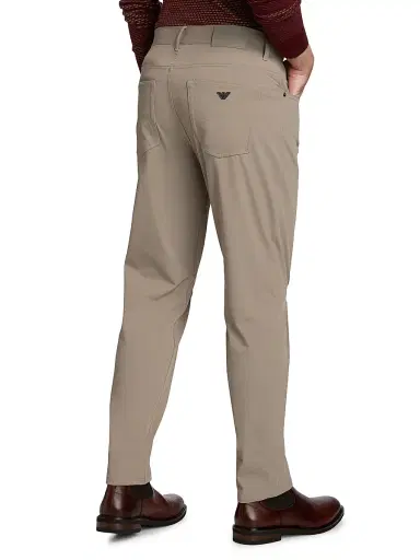 Emporio Armani Men's Stretch Tech Five-Pocket Pants - Beige | Thumbnail 5