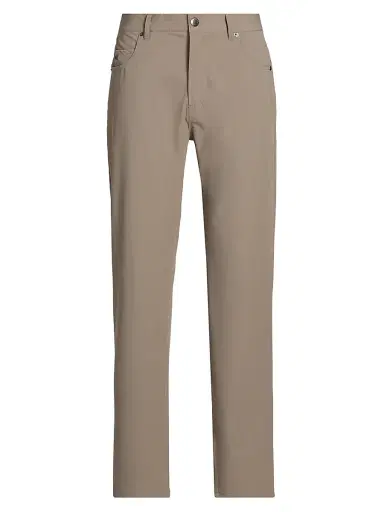 Emporio Armani Men's Stretch Tech Five-Pocket Pants - Beige | Thumbnail 1