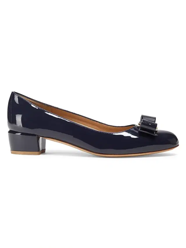 FERRAGAMO Women's Vara 45MM Patent Leather Pumps - Oxford Blue