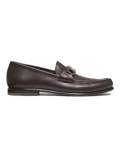 Ferragamo Men's Avril Gancini Leather Loafers | Thumbnail 1