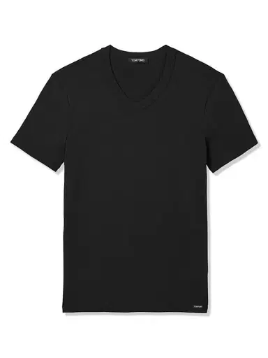 Tom Ford Men's Stretch-Cotton V-Neck T-Shirt | Thumbnail 1