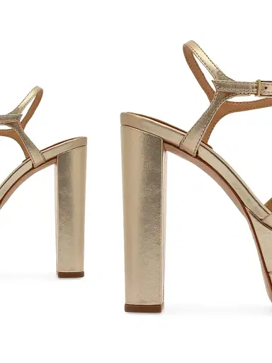 Schutz Women's Keefa 140MM Metallic Leather Platform Sandals - Platina - Size 11 | Thumbnail 5 Schutz Women's Keefa 140MM Metallic Leather Platform Sandals - Platina - Size 11 | Thumbnail 5