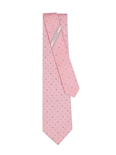 Ferragamo Men's Alicia Silk Seal Tie | Thumbnail 3 Ferragamo Men's Alicia Silk Seal Tie | Thumbnail 3