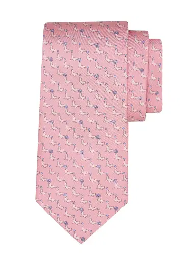 Ferragamo Men's Alicia Silk Seal Tie | Thumbnail 1 Ferragamo Men's Alicia Silk Seal Tie | Thumbnail 1