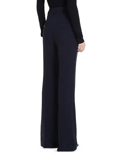 Max Mara Women's Flared Cady Trousers - Navy - Size 12 | Thumbnail 3 Max Mara Women's Flared Cady Trousers - Navy - Size 12 | Thumbnail 3