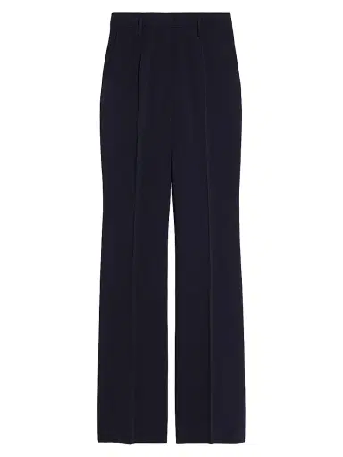 Max Mara Women's Flared Cady Trousers - Navy - Size 12 | Thumbnail 1 Max Mara Women's Flared Cady Trousers - Navy - Size 12 | Thumbnail 1