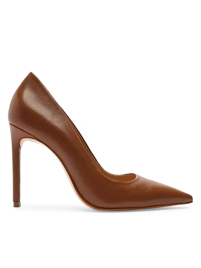 Schutz Women's Lou 100MM Leather Stiletto Pumps - Wood