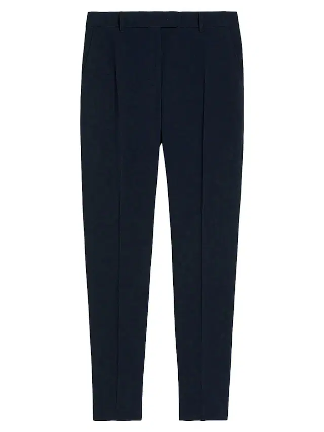 Max Mara Women's Straight Fit Cady Trousers - Navy