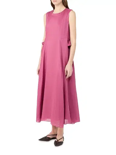 Max Mara Women's Long Ramie Dress - Cyclamen - Size 12 | Thumbnail 2 Max Mara Women's Long Ramie Dress - Cyclamen - Size 12 | Thumbnail 2