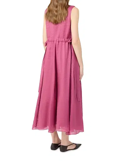 Max Mara Women's Long Ramie Dress - Cyclamen - Size 12 | Thumbnail 4 Max Mara Women's Long Ramie Dress - Cyclamen - Size 12 | Thumbnail 4