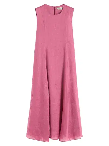 Max Mara Women's Long Ramie Dress - Cyclamen - Size 12 | Thumbnail 1 Max Mara Women's Long Ramie Dress - Cyclamen - Size 12 | Thumbnail 1