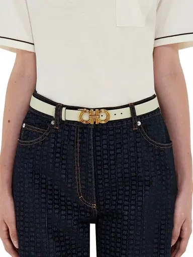 Ferragamo Women's Donna Reversible Leather Belt | Thumbnail 2 Ferragamo Women's Donna Reversible Leather Belt | Thumbnail 2