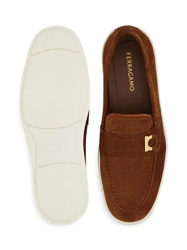 Ferragamo Men's Tancredi Suede Loafers | Thumbnail 4 Ferragamo Men's Tancredi Suede Loafers | Thumbnail 4