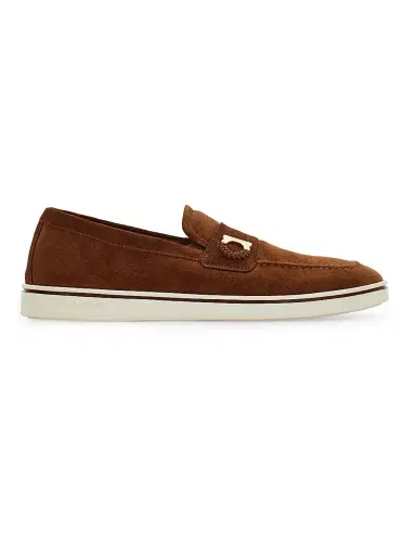 Ferragamo Men's Tancredi Suede Loafers | Thumbnail 1 Ferragamo Men's Tancredi Suede Loafers | Thumbnail 1