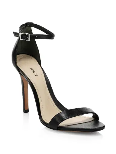 Schutz Women's Cadey-Lee Leather Ankle-Strap Sandals - Black - Size 11 | Thumbnail 1 Schutz Women's Cadey-Lee Leather Ankle-Strap Sandals - Black - Size 11 | Thumbnail 1