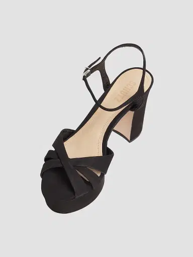 Schutz Women's Keefa Suede Platform Sandals - Black - Size 11 | Thumbnail 4