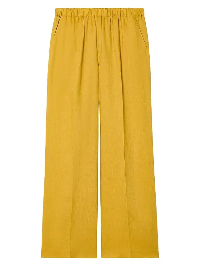 Marina Rinaldi Women's Linen Canvas Trousers - Honey