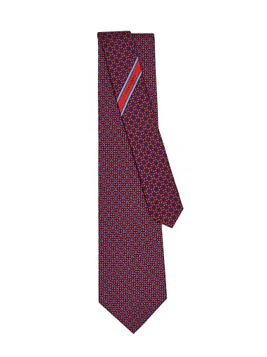 Ferragamo Men's Ada Gancio Woven Silk Tie | Thumbnail 3