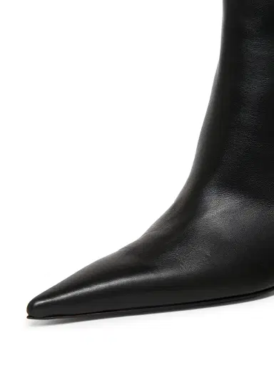 Amina Muaddi Women's Barbara Leather Ankle Boots | Thumbnail 5