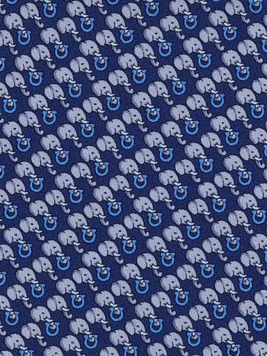 Ferragamo Men's Aris Elephant-Print Silk Tie | Thumbnail 4 Ferragamo Men's Aris Elephant-Print Silk Tie | Thumbnail 4