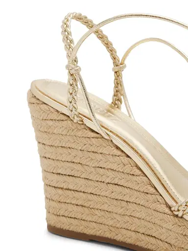 Schutz Women's Adele 95MM Leather Ankle-Wrap Wedge Sandals - Platinum - Size 11 | Thumbnail 5 Schutz Women's Adele 95MM Leather Ankle-Wrap Wedge Sandals - Platinum - Size 11 | Thumbnail 5