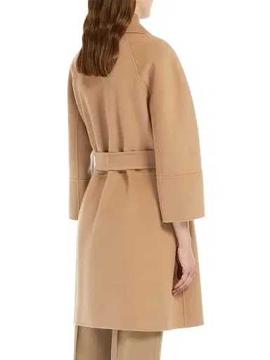 Max Mara Women's Short Double Faced Wool Coat - Camel - Size 12 | Thumbnail 4