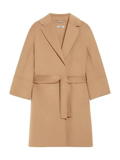 Max Mara Women's Short Double Faced Wool Coat - Camel - Size 12 | Thumbnail 1