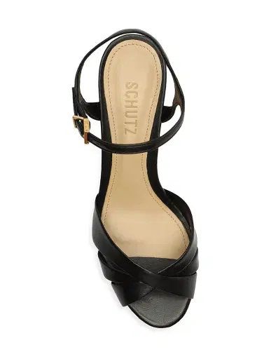 Schutz Women's Keefa 100MM Leather Platform Sandals | Thumbnail 3 Schutz Women's Keefa 100MM Leather Platform Sandals | Thumbnail 3