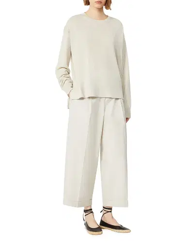 Max Mara Women's Linen Yarn Sweater - Ivory - Size Large | Thumbnail 2 Max Mara Women's Linen Yarn Sweater - Ivory - Size Large | Thumbnail 2