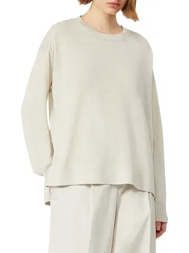 Max Mara Women's Linen Yarn Sweater - Ivory - Size Large | Thumbnail 3 Max Mara Women's Linen Yarn Sweater - Ivory - Size Large | Thumbnail 3