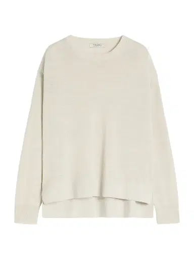 Max Mara Women's Linen Yarn Sweater - Ivory - Size Large | Thumbnail 1 Max Mara Women's Linen Yarn Sweater - Ivory - Size Large | Thumbnail 1