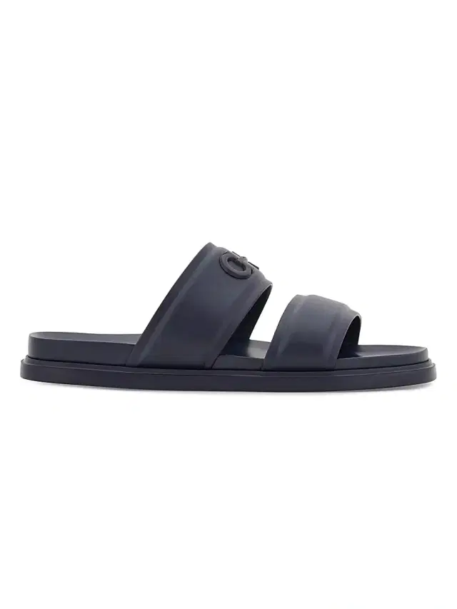 FERRAGAMO Men's Saint Barth Double-Strap Sandals - Navy
