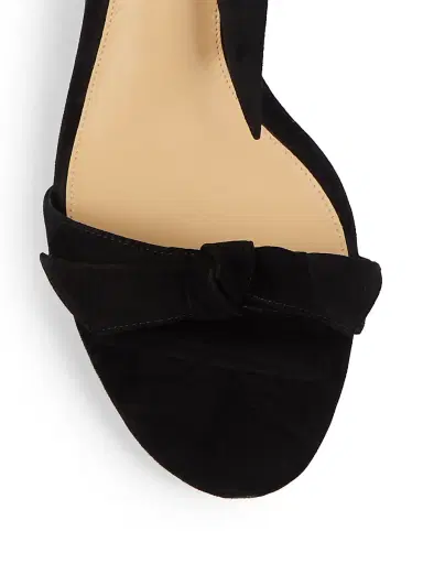 Alexandre Birman Women's Clarita Bow Suede Sandals - Black - Size 12 | Thumbnail 4