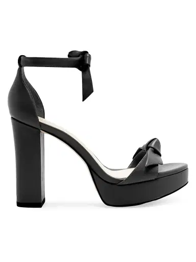 Alexandre Birman Women's Mabeleh 110MM Bow Leather Platform Sandals - Black - Size 11.5 | Thumbnail 1 Alexandre Birman Women's Mabeleh 110MM Bow Leather Platform Sandals - Black - Size 11.5 | Thumbnail 1