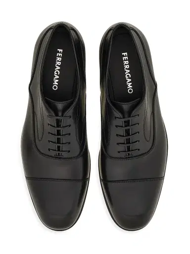 Ferragamo Men's Trinity Leather Oxfords - Nero - Size 13 | Thumbnail 3
