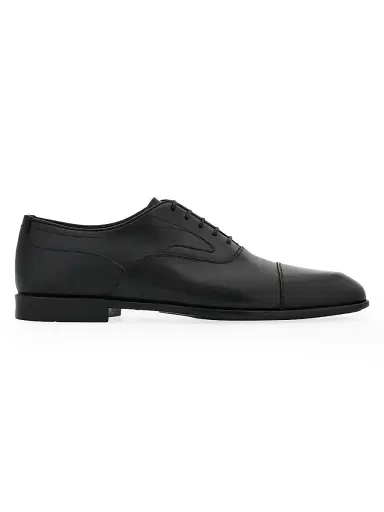 Ferragamo Men's Trinity Leather Oxfords - Nero - Size 13 | Thumbnail 1