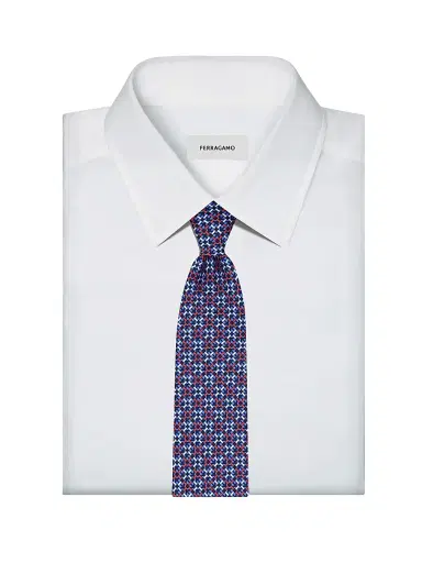 Ferragamo Men's Anteo Gancio Woven Silk Tie | Thumbnail 2 Ferragamo Men's Anteo Gancio Woven Silk Tie | Thumbnail 2