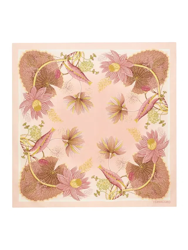FERRAGAMO Women's Floral Silk Scarf - Ballet