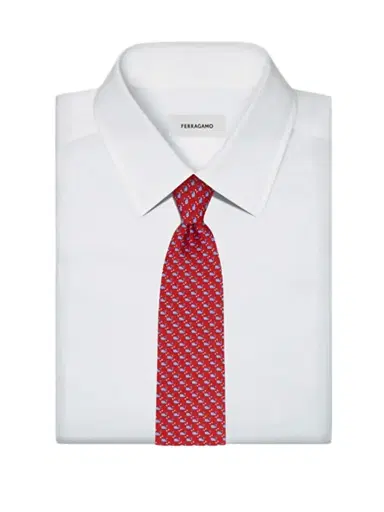 Ferragamo Men's Alice Printed Silk Tie | Thumbnail 2