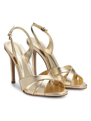 Schutz Women's Keefa 110MM Leather Sandals - Platinum - Size 8 | Thumbnail 2 Schutz Women's Keefa 110MM Leather Sandals - Platinum - Size 8 | Thumbnail 2