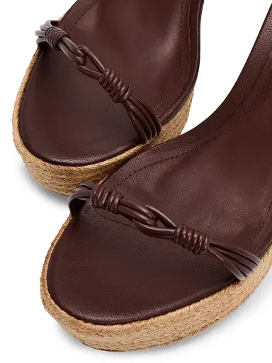 Schutz Women's Nara 100MM Leather Espadrille Platform Sandals - Root Brown Tonal - Size 11 | Thumbnail 6 Schutz Women's Nara 100MM Leather Espadrille Platform Sandals - Root Brown Tonal - Size 11 | Thumbnail 6