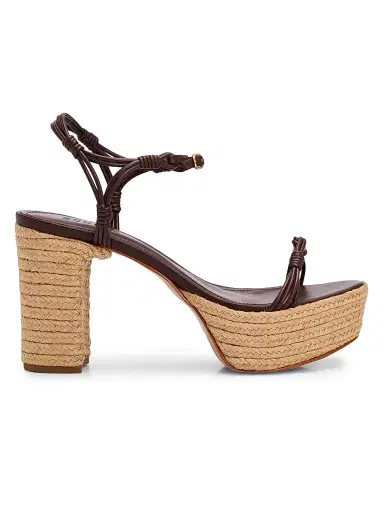 Schutz Women's Nara 100MM Leather Espadrille Platform Sandals - Root Brown Tonal - Size 11 | Thumbnail 1 Schutz Women's Nara 100MM Leather Espadrille Platform Sandals - Root Brown Tonal - Size 11 | Thumbnail 1