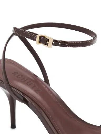 Schutz Women's Elodie 75MM Patent Leather Sandals - Root Brown - Size 10.5 | Thumbnail 5 Schutz Women's Elodie 75MM Patent Leather Sandals - Root Brown - Size 10.5 | Thumbnail 5