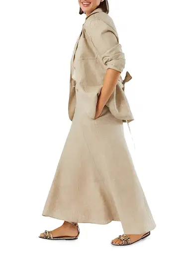 Marina Rinaldi Women's Jersey and Satin Top - Sand - Size XL | Thumbnail 2 Marina Rinaldi Women's Jersey and Satin Top - Sand - Size XL | Thumbnail 2